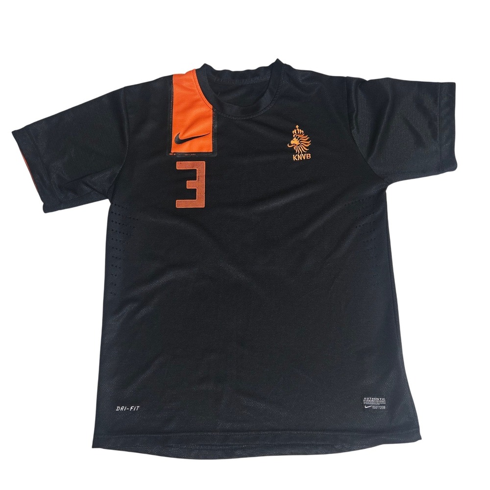 Nike KNVB Netherlands Soccer Jersey Mens Black Orange Dri-FIT 2012